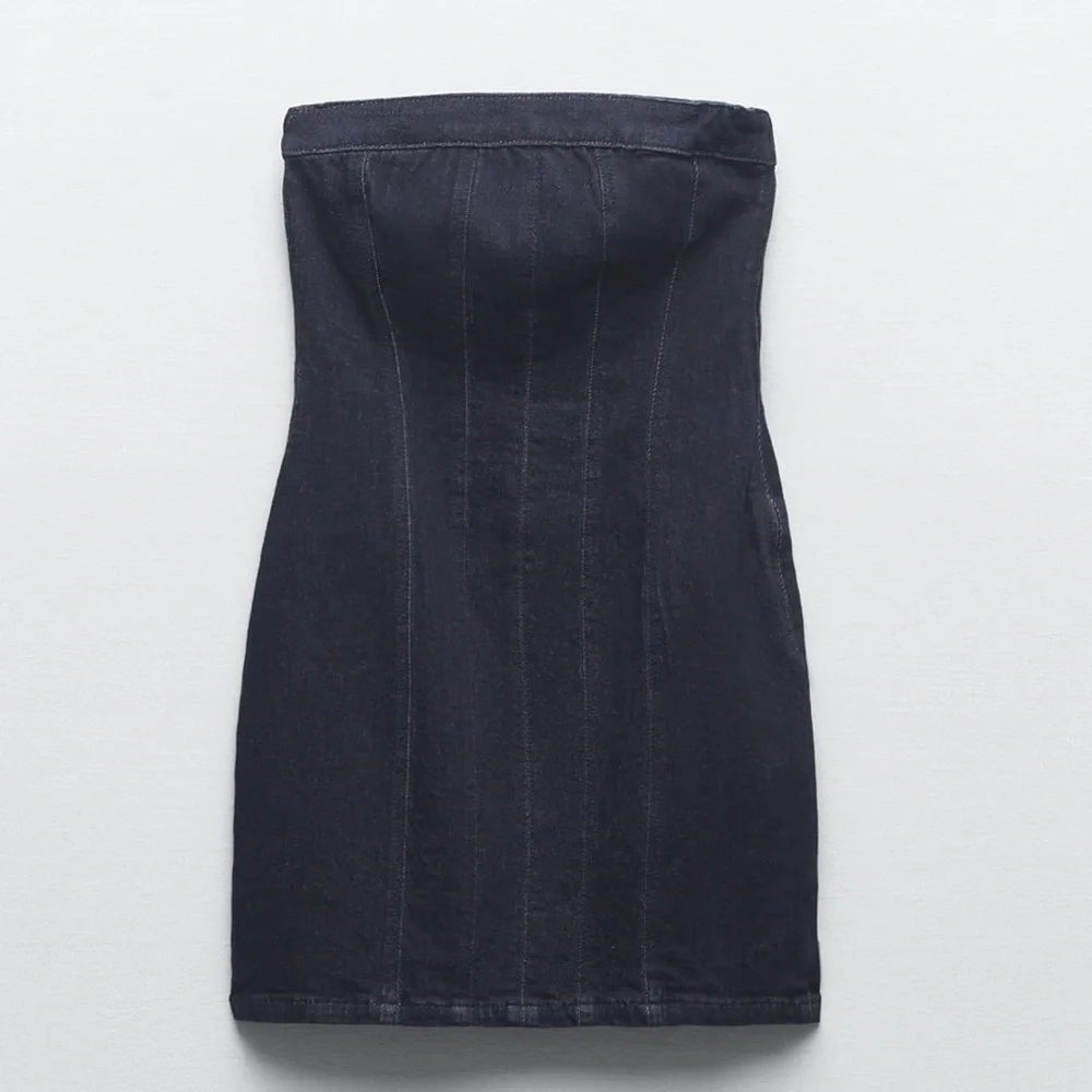 ZARA DENIM CORSET DRESS - Picture 11 of 11